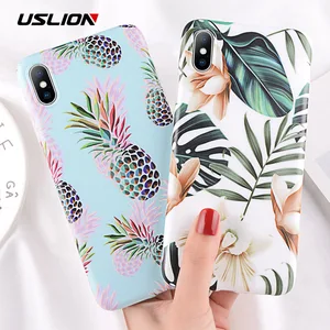 Cartoon Pineapple & Flower Leaf Phone Case iPhone