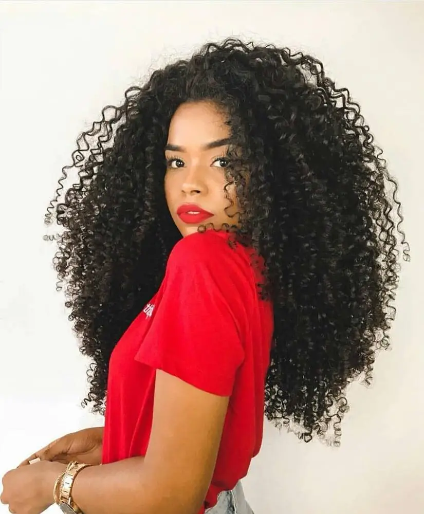 

250% high density cuticle aligned brazilian remy human hair curly lace front wig