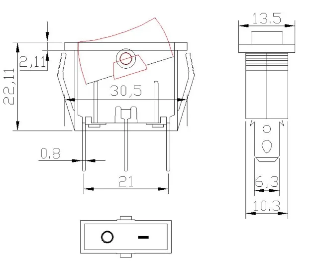 Taiheng Kcd3 Rocker Switch T125 55 - Buy Kcd3 Rocker Switch,rocker 