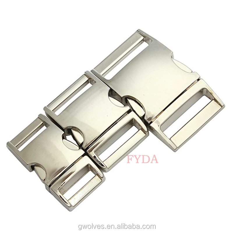 

wholesale colored curved metal release buckle for backpack, Silver,gun metal,gold