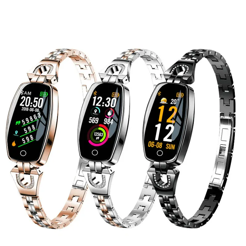 H8 Lady Smart Watch Bling Jewelry Chain Delicate Smart Bracelet For Women Christmas Gift