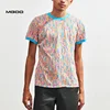 MGOO Men Fitted O Neck T Shirts Custom All Over Printing Ringer Tee