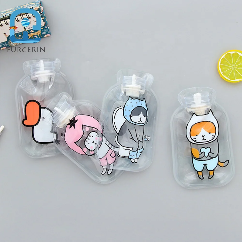
Hot Warm Bag Cute Hot Bottle Bag Hot Water Reusable Hand Warmer Mini Hot Water Bag Transparent Household Items For Daily Life 