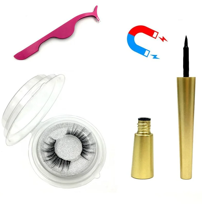 

Y760 New Waterproof Magnetic Eyeliner Magnetic Eyelashes Kit Long Lasting Eyeliner With Eyelash Applicator