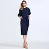 Hot Sale Summer Dress Women Three Quarter Lantern Sleeve Work Office Dresses Ladies Elegant Defined Waist Dress Dropshipping