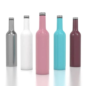 Image of Amazon Top Seller 2019 Home Outdoor Product 750ml Insulation Flask Double Wall 304 Stainless Steel Cool Beer Wine Water Bottle