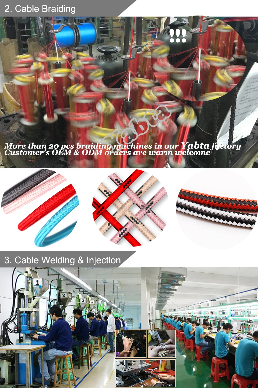 For iPhone Fabric Woven 8 Pin to USB Cable