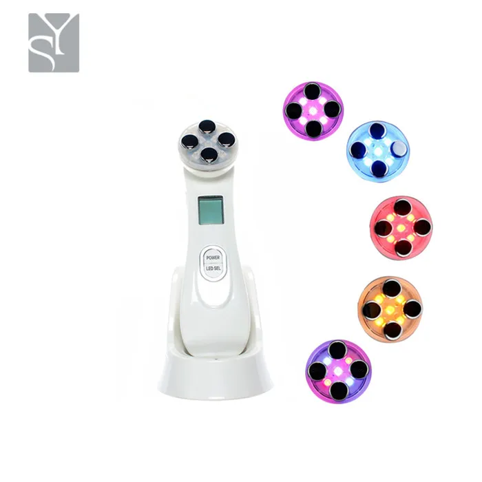 

Skin care options led photon light therapy mini rf ems massager