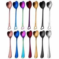 

heart shape teaspoon Stainless Steel Creative Lovely Sweet heart coffee spoon