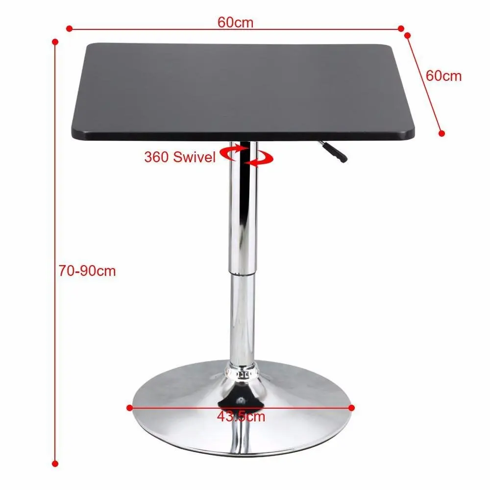 Square Adjustable Bar Table Mdf Swivel Height Adjustable Bar Table