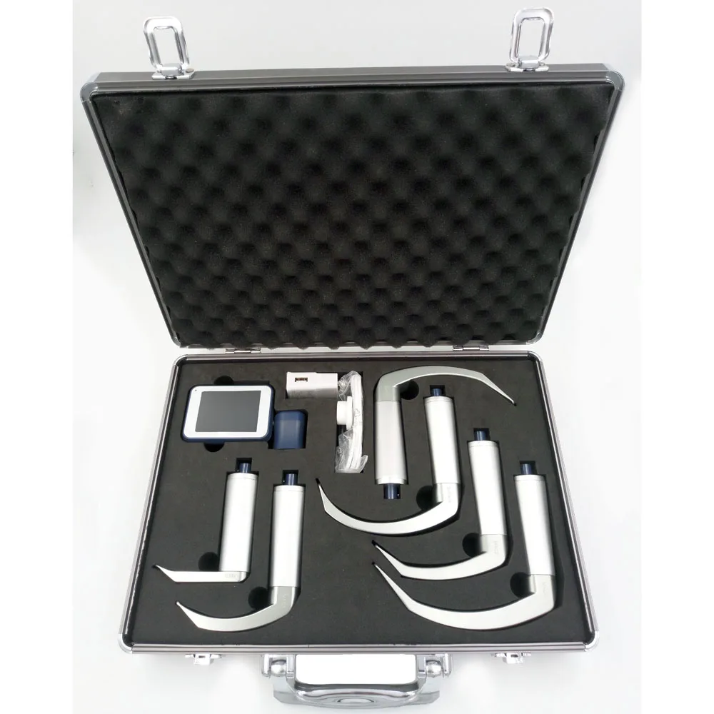 
Medical anesthesia reusable video laryngoscope with LCD display with Mac 3 adult blade 