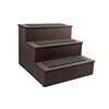 FixtureDisplays Deluxe Wood Pet Stairs Pet- Dog /Cat 3 Steps/Stairs to Access Bed, Sofa, Step Ladder 12226