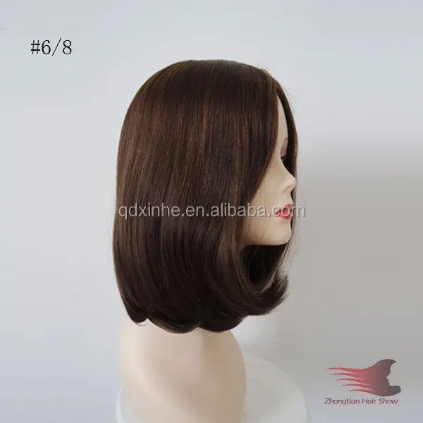 

Wholesale 16 #8/6 Highlight Sheitel BOB Wigs Human Hair Kosher Wig Virgin European Hair Jewish Wigs, N/a