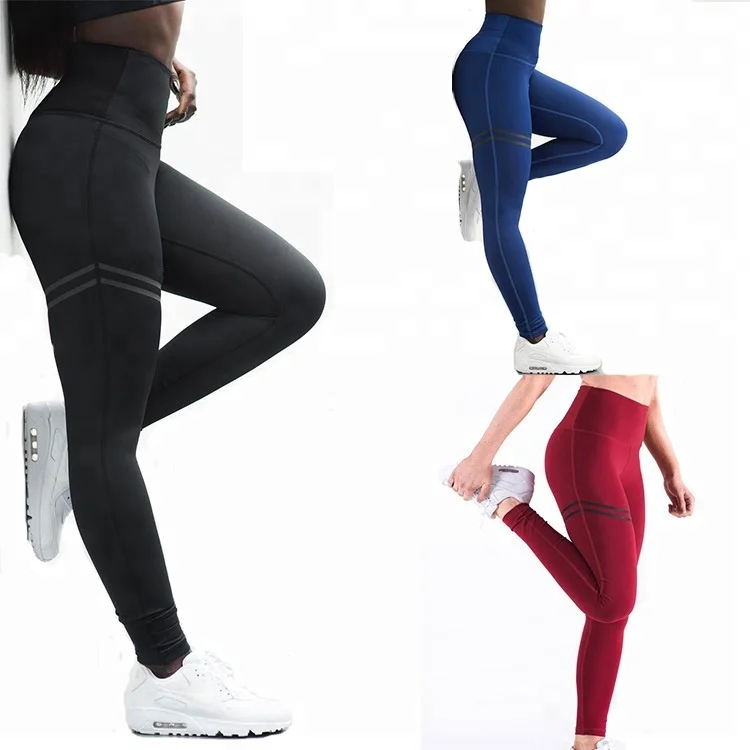 

Women Custom Logo Printed Leggings High Waist Workout Pants Fitness Tights Spandex, Black;blue;red;green