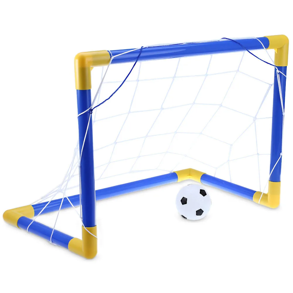

45cm Portable Mini Football Soccer Goal Post Net Set Easy-to-Install Pump Indoor Outdoor Kids Toy Fun Soccer Sport