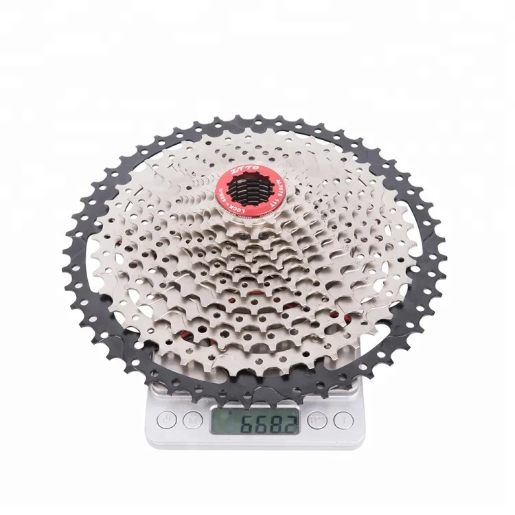 

ZTTO Cycling Bicycle Parts Cassette Durable Freewheel 12 Speed 11-50T Sprockets Wide Ratio For Mountain Bike E-bike K7 Eagle, Silver-black