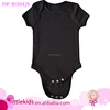 Summer Short Sleeve Baby Boy Rompers Plain Black Baby Grows Clothes Romper