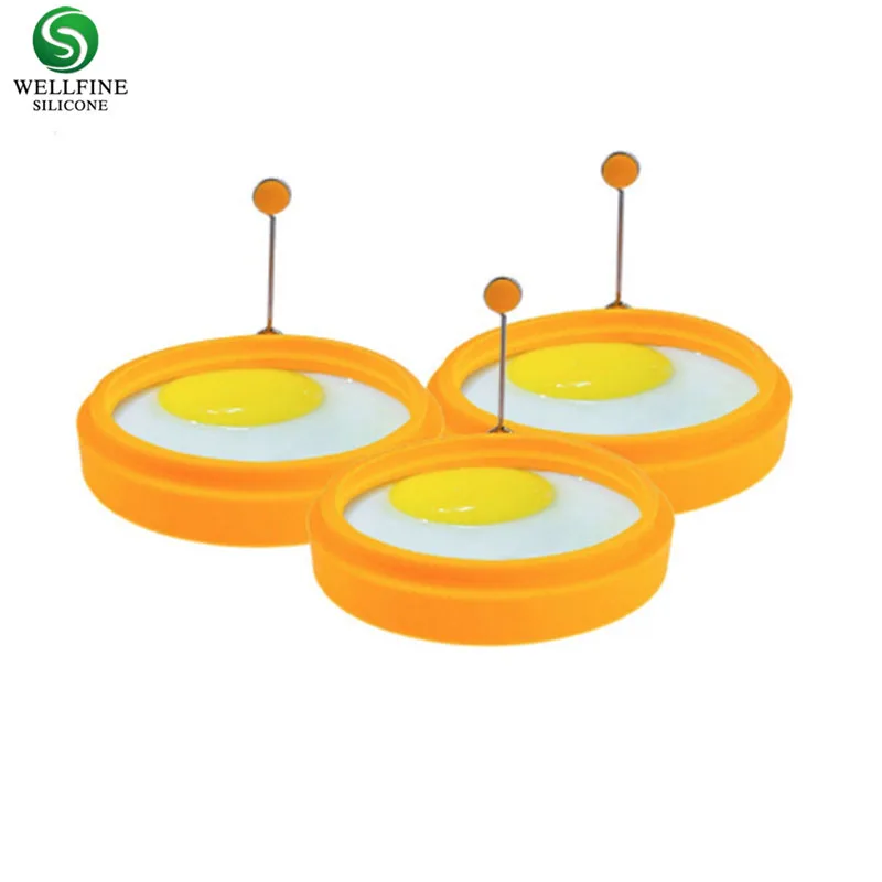 

Creative Silicone Fried Egg Molds,Heat Resistant Silicone Egg Ring, Customized color