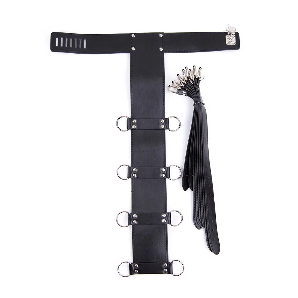 White Pu Leather Strict Bondage Binding Straitjacket Women Hands Restrained Clothing Bdsm Adult