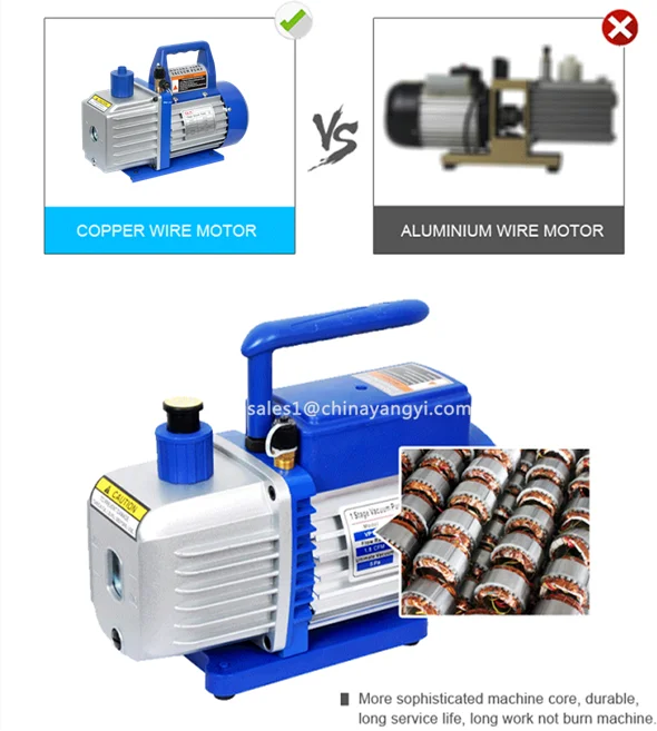 Dual Stage Rotary Vane Refrigeration Vacuum Pump 3cfm 1/3hp Vp225 110v 220v Buy Rotary Vane