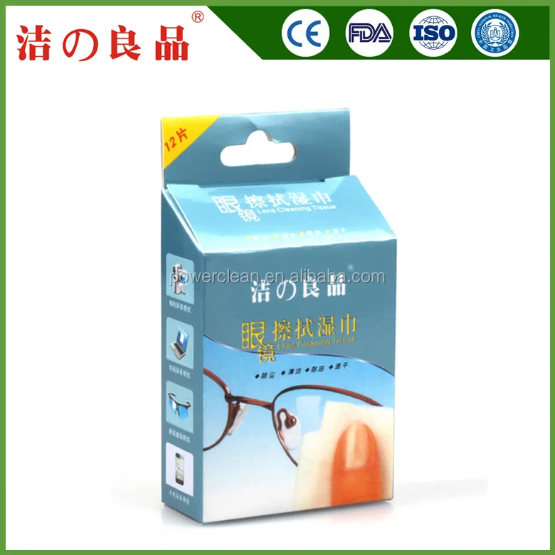 Disposable Lens Eyeglasses Wet Cleaning Wipes