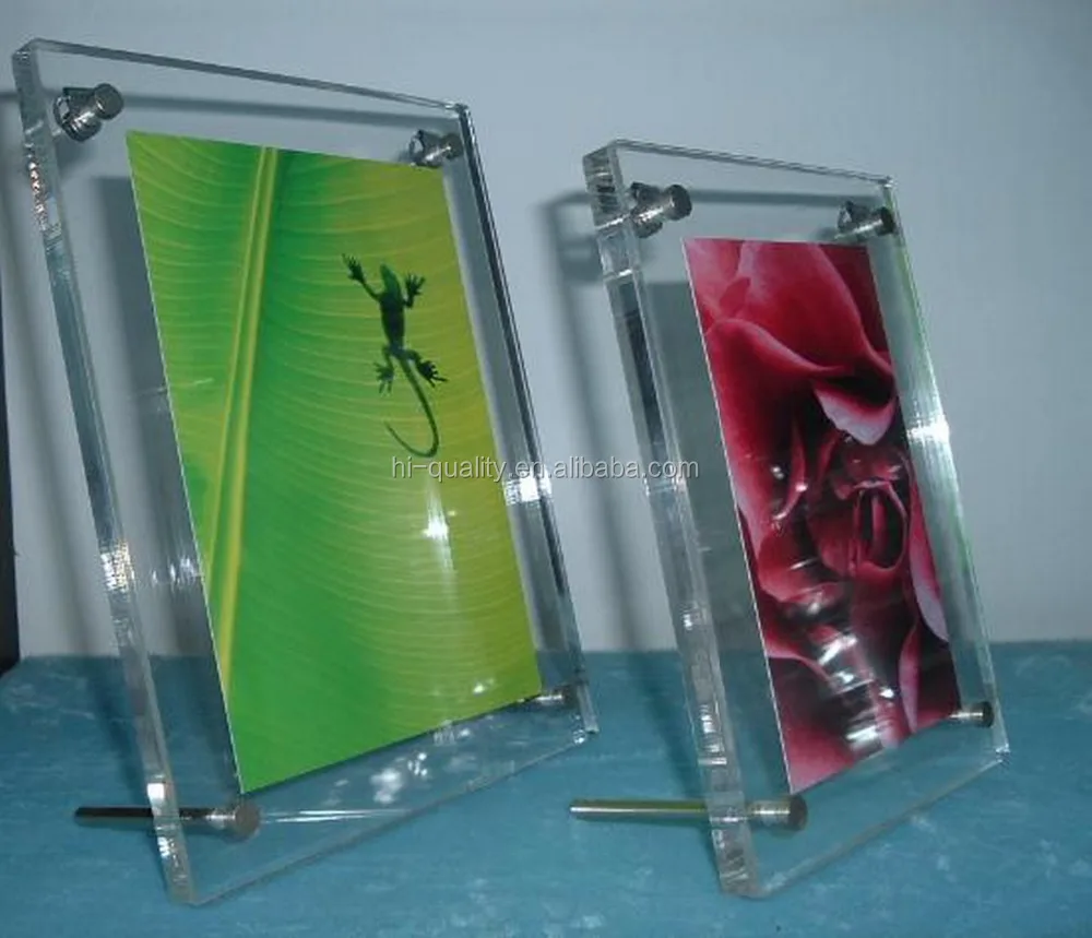 Wholesale Clear Acrylic Picture Frame With Screws Wall Mounted Acrylic