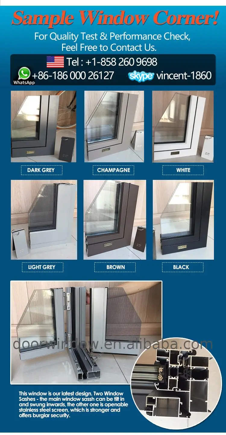 Newest product energy saving swing window d glazing commercial