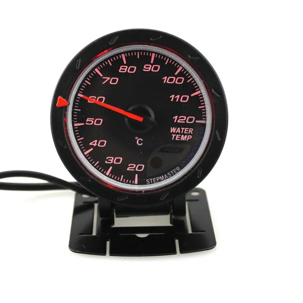 uxcell Universal Motorcycle 12V 52mm Dia LED Oil Temperature Gauge Meter with Sensor Replacement