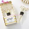 New XO Design Wedding Alloy Bottle Openers Stopper Place Card Holder Easter Party Favors Gifts Wedding Souvenirs