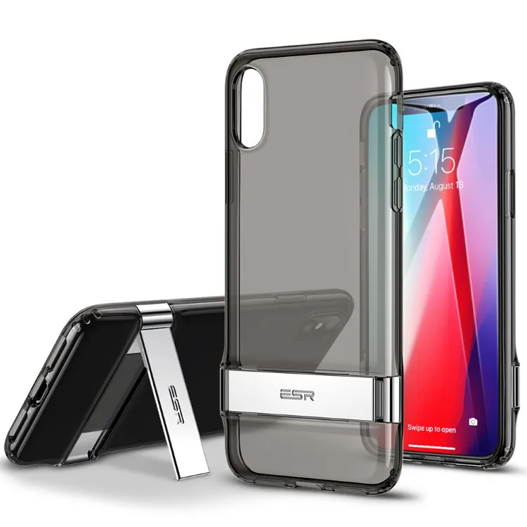 2018 Esr Clear Metal Kickstand Phone Case Vertical Horizontal Stand