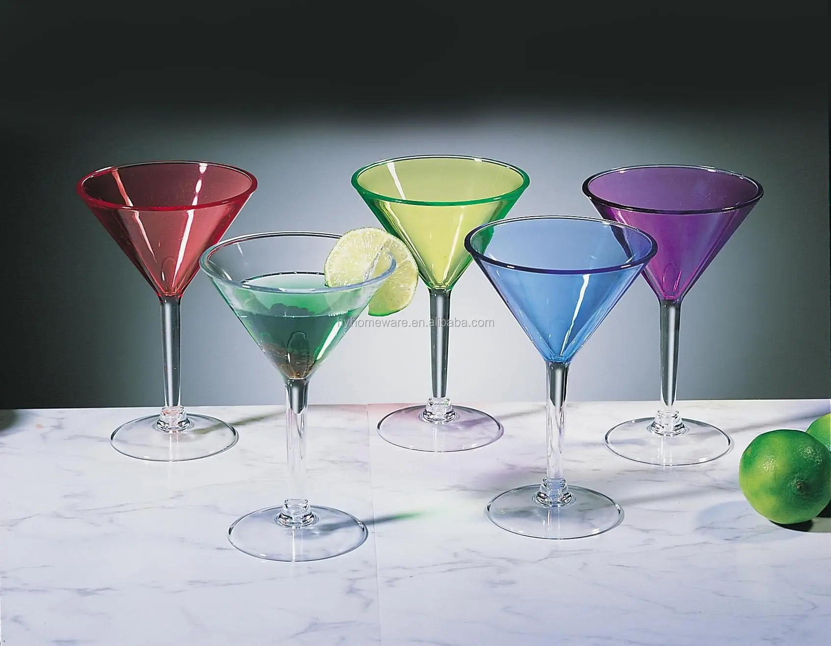 High Quality 13oz Plastic Margarita Cup Acrylic Colored Plastic Glass