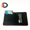 Hot product on amazon a4 a5 pu leather business portfolio with powerbank file folder notebook case