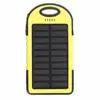 Solar power Charger 5000mAh Battery solar panel waterproof shockproof Dustproof portable power bank for Cell phone Laptop Camera