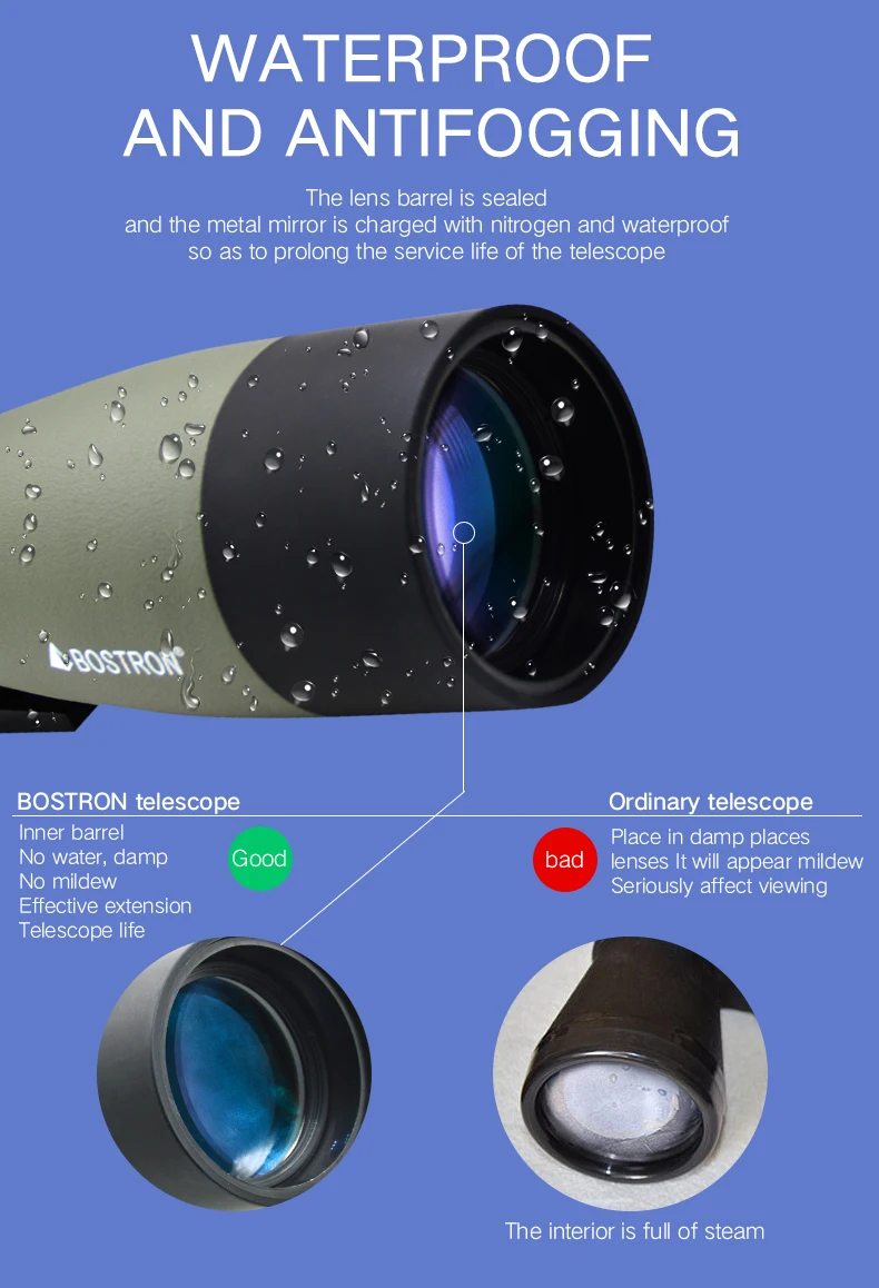 Birding Watching Hunting 45degree Angled Eyepiece Zoom 2575x70