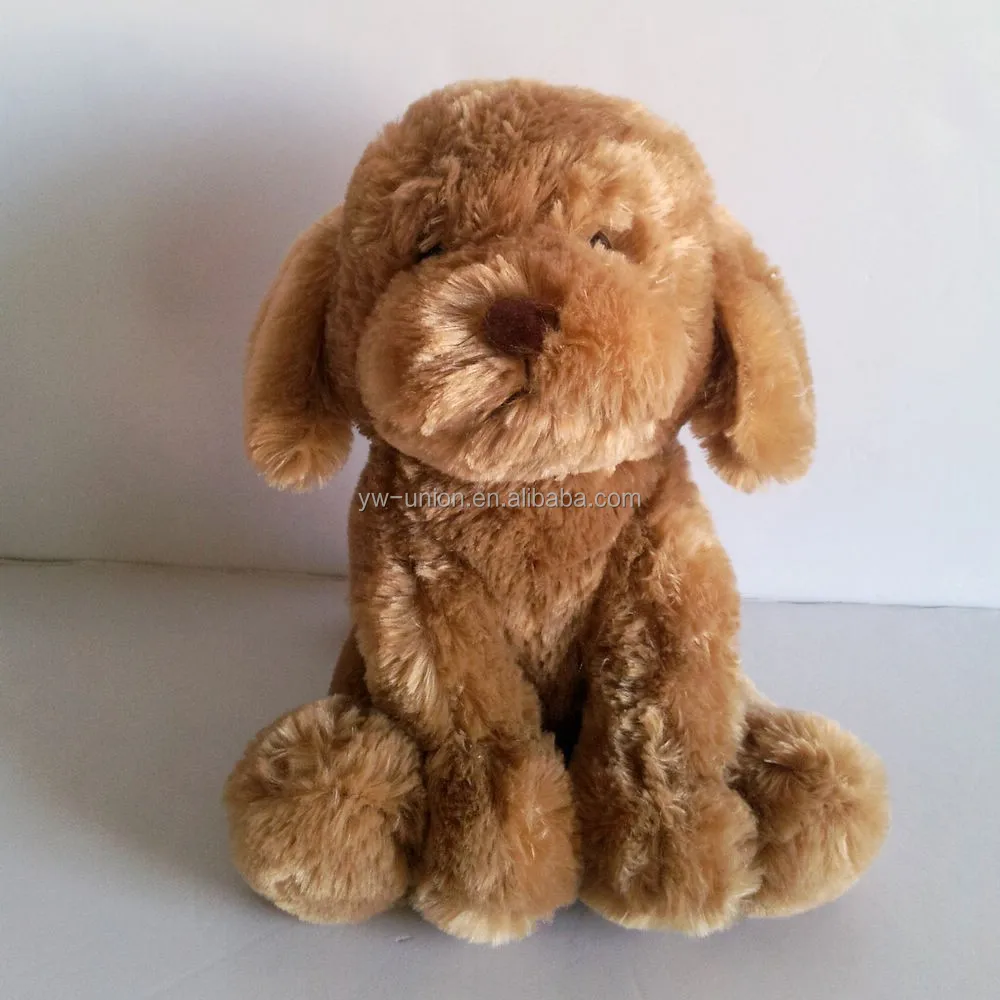 Odm Oem Dark Brown Stuffed Soft 25cm Toy Dog Large Fluffy Puppy