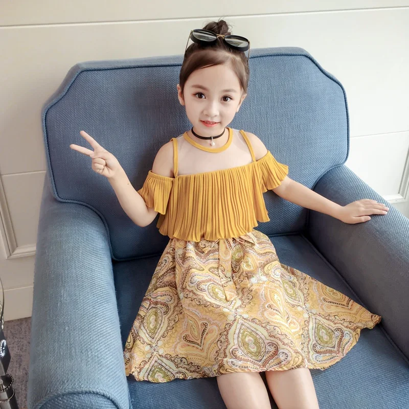 

B60005A 2019 new style summer princess suit skirt, Yellow