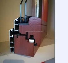 Уникальный продукт французское створчатое окно алюминиевый композит облицовка из дерева