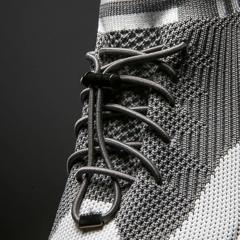 
xx353 flat fashion fly weaving face upper sock sport men shoes china 2019 