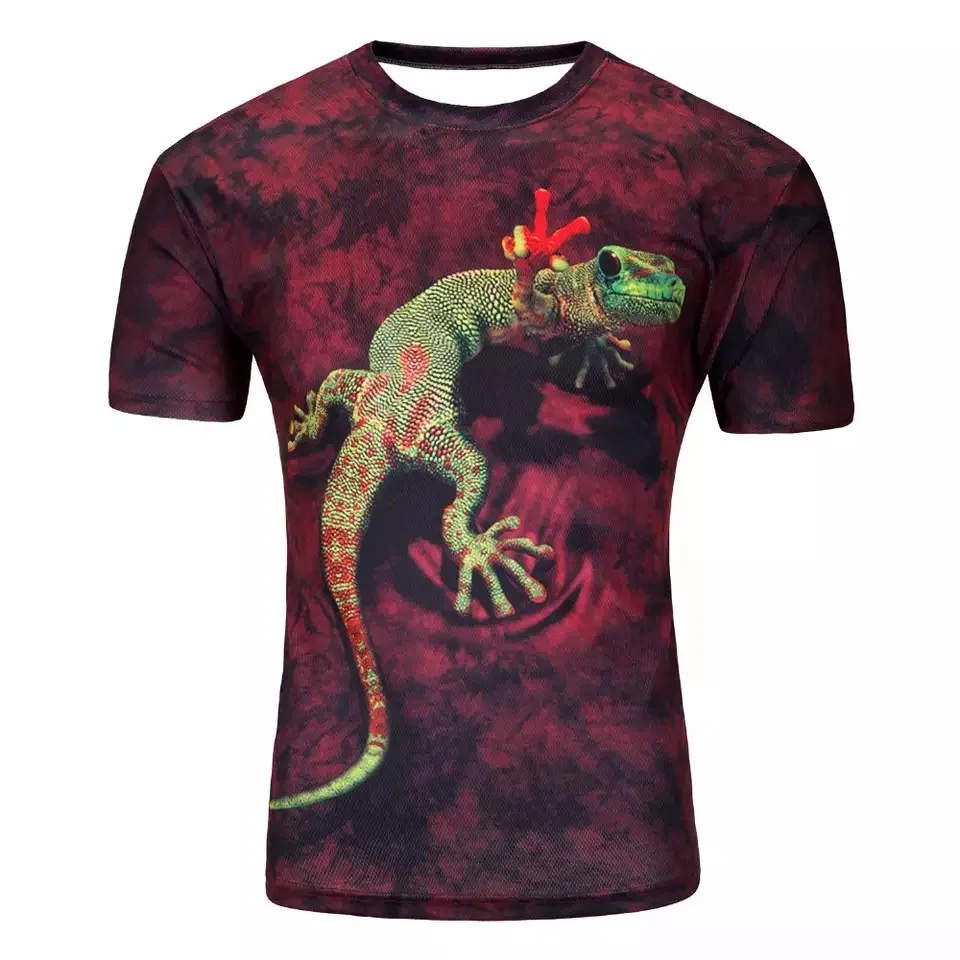 

Men's fashion t shirt animals 3d T-shirt cat/frog/lizard drop 3d printed short-sleeved T-shirt harajuku shirt