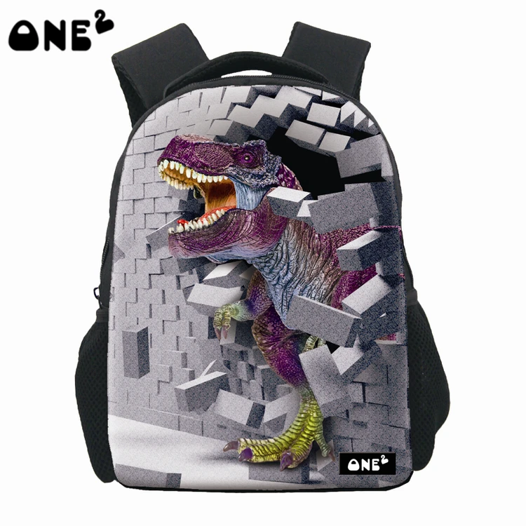 

ONE2 Design dinosaur cute cartoon school students bag backpack for children kids, Customized