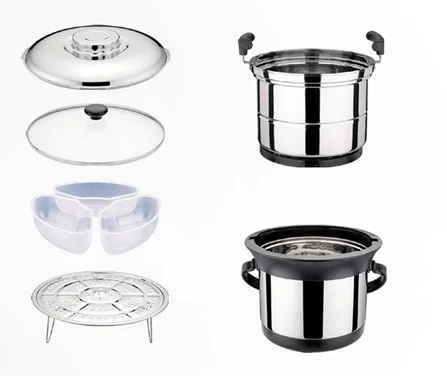
stainless steel cookware set thermal boiler magic pot cooker home kitchen appliance 