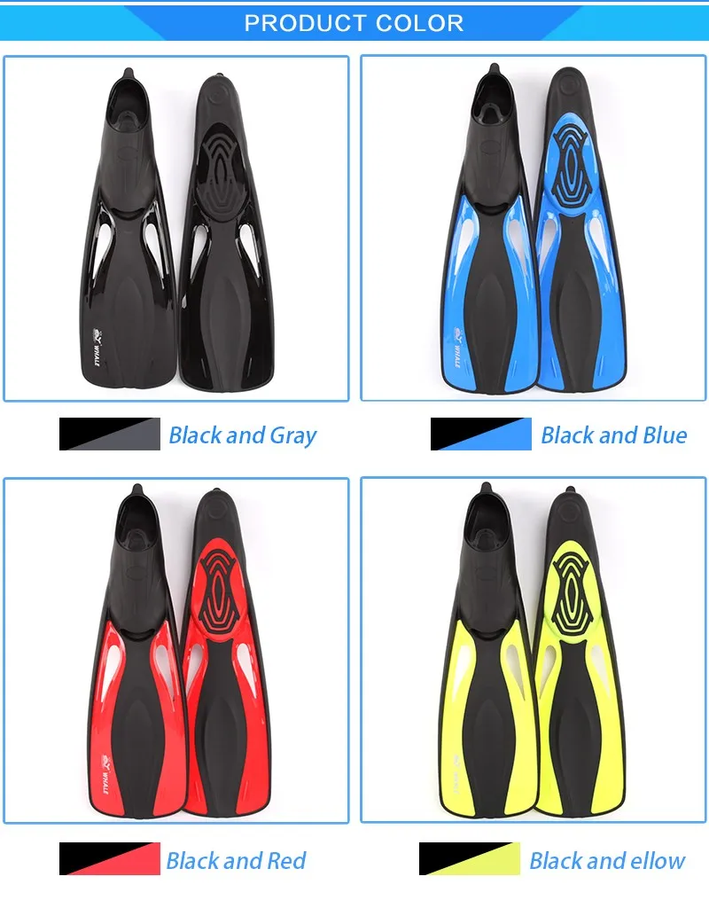 2017 Gear Diving Fins Full Foot Diving Fins With Long Blade For