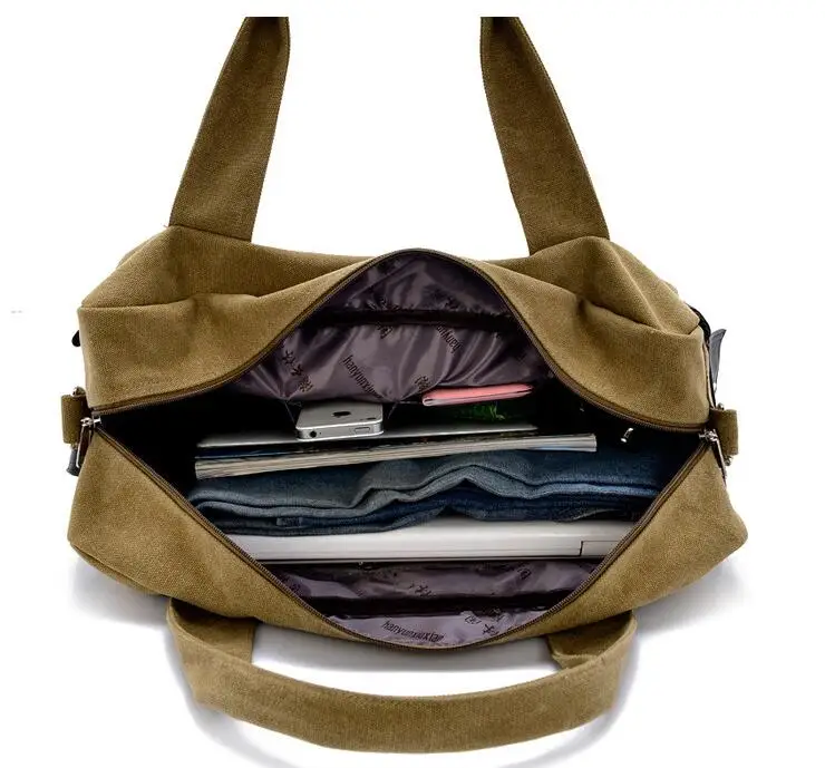 男士行李袋单肩包大容量帆布旅行包