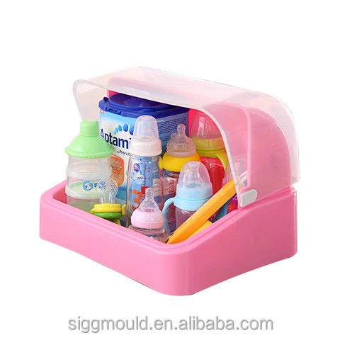 

coloful baby bottle crisper box, Pink blue white