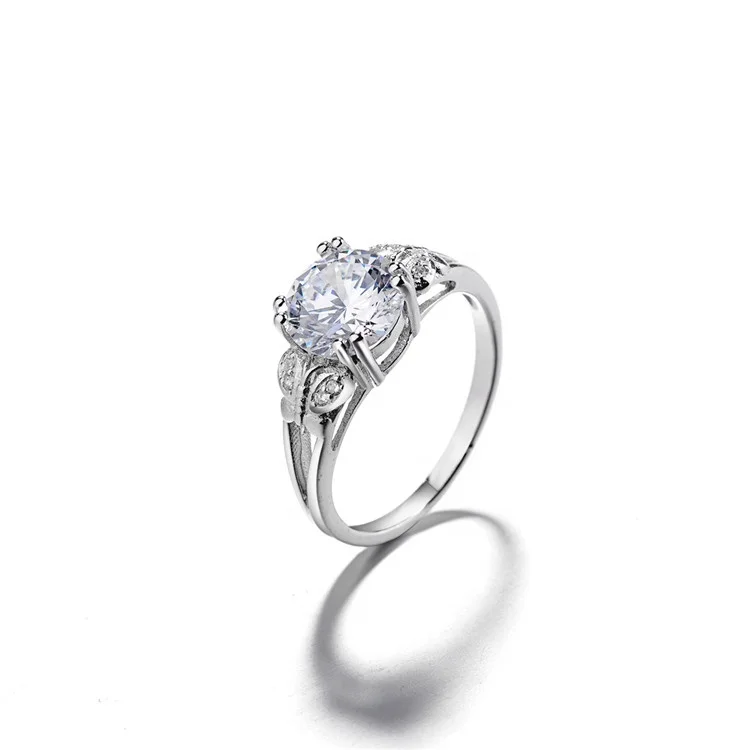 

Manufacturers Female Korean version 925 Sterling Silver Simple Zircon Diamond Ring