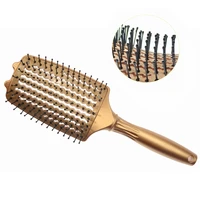 

2019 New style nylon bristle with metal plate styling curling hair brush