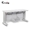 Two Seats Flip Computer Desk Monitor Adjustable Metal Double Set Office Home School