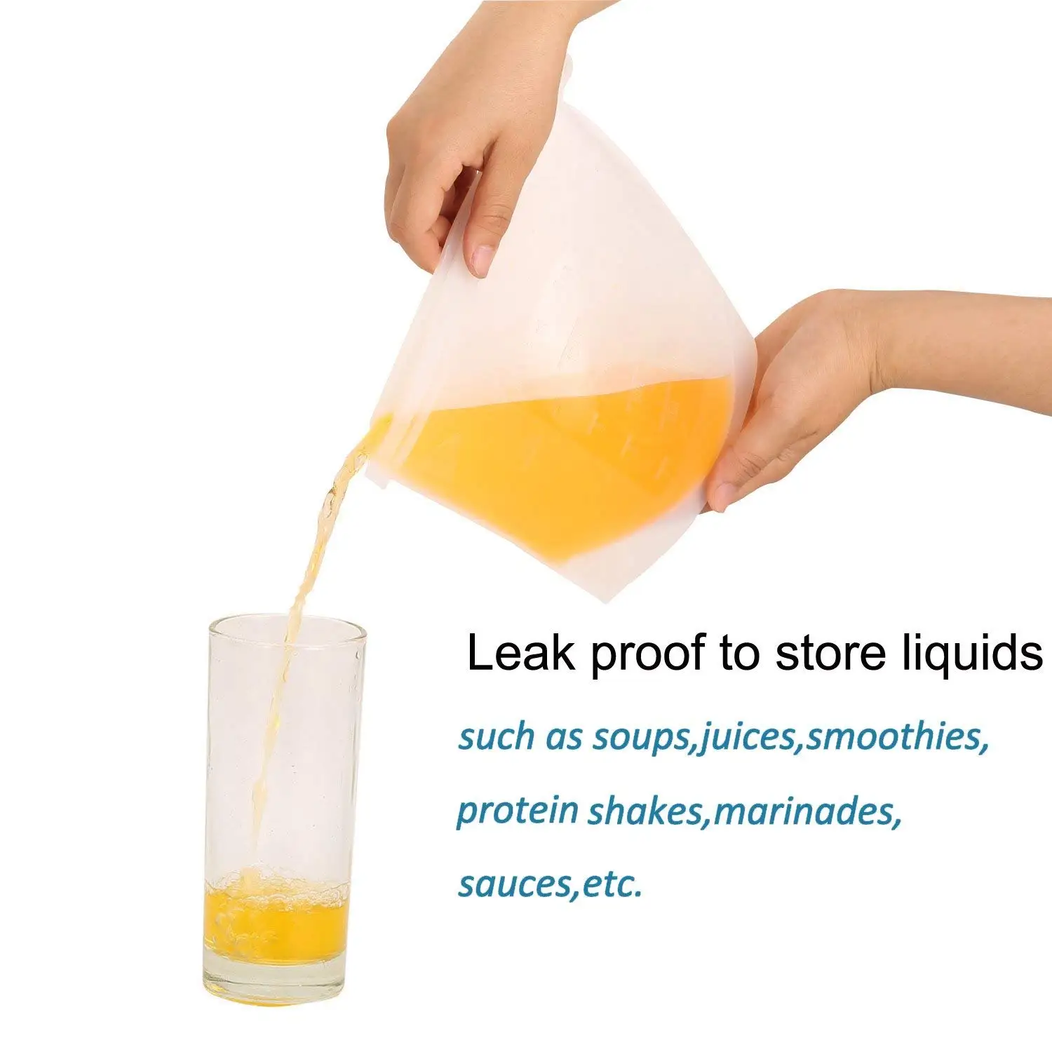 Biodegradable Reusable Leakproof Peva Sandwich Snack Storage Bag With