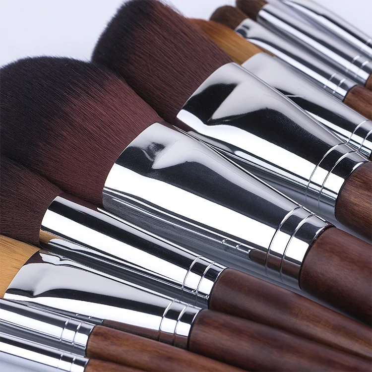 New Products Wholesale Beauty Makeup Brush Wood Handle Equipment Accessories 10 Pcs Make Up Brush Set