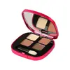 square packaging box 4 Multi Effect Smoky Warm Golden Color Eyeshadow with Brush